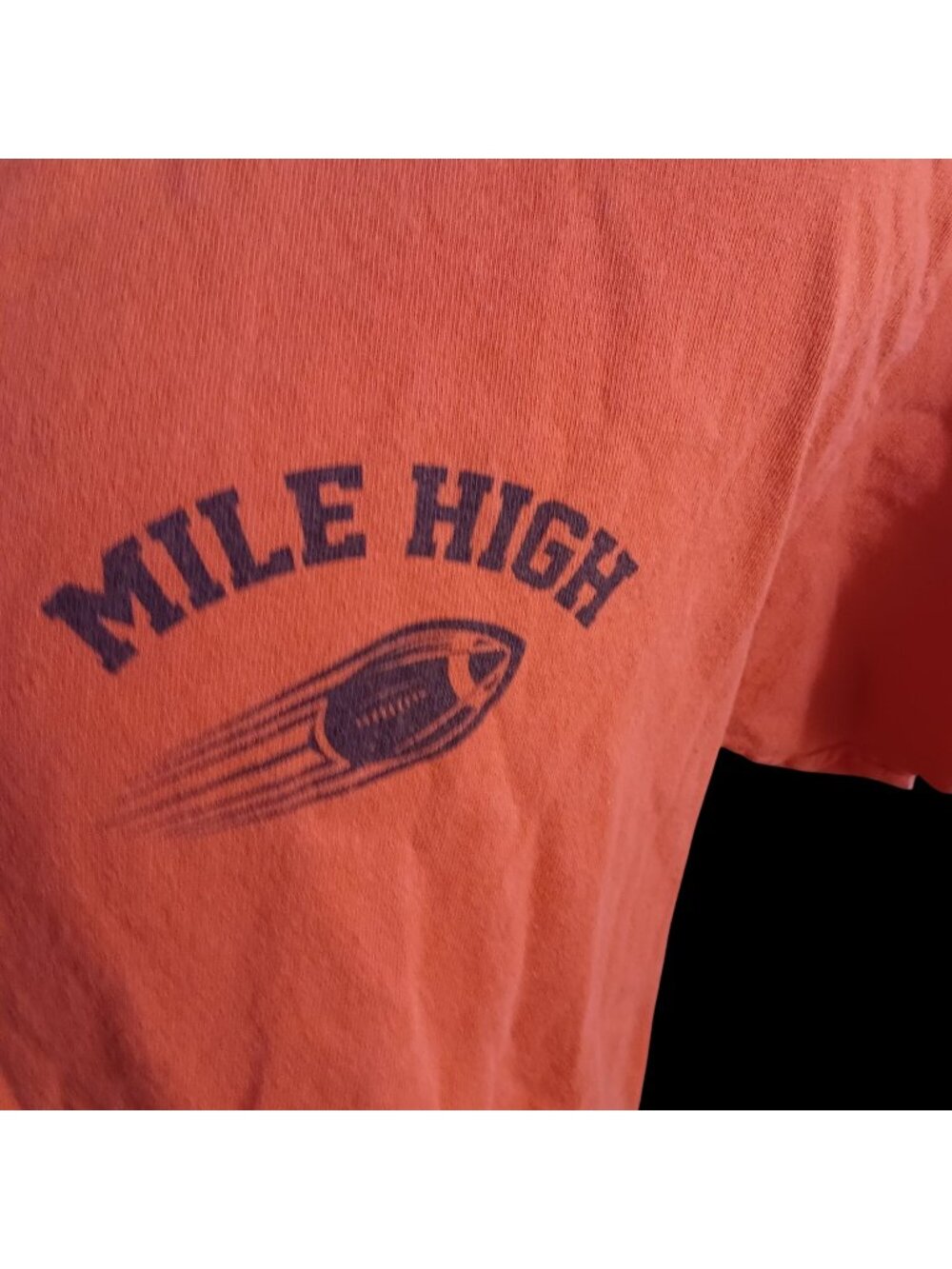 Vintage Men's Football T-shirt Medium Mile High Colorado Jock Crewneck Football